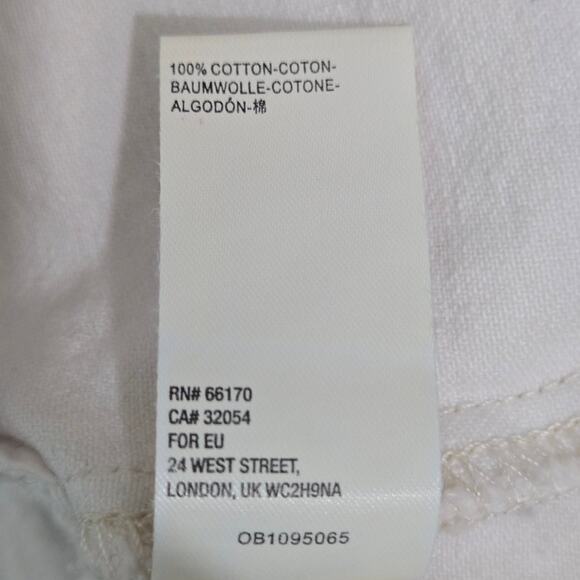 Free People We the Free White Sidecar Cutoff Denim Mini Skirt NEW Women's 28 - Picture 12 of 12